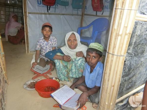 Rohingyas in een kamp in Bangladesh