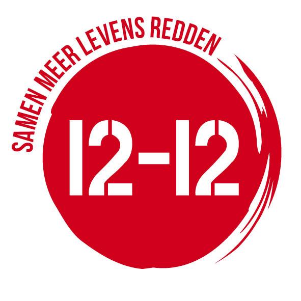 Het logo en motto van Consortium 12-12: samen meer levens redden.