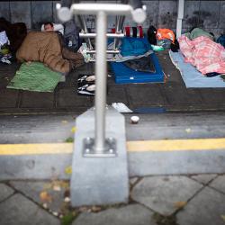 dakloze mensen op straat
