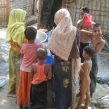 Rohingyas in een kamp in Bangladesh